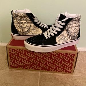 Brand new! Vans with sun and moon design